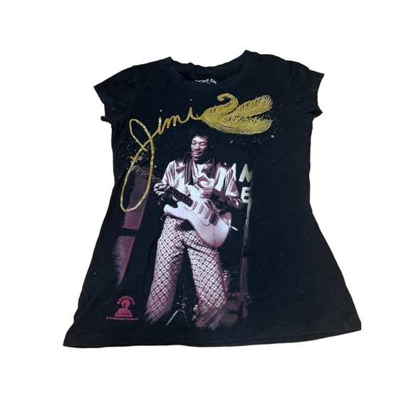 Women’s small t-shirt Jimi Hendrix psychedelic glitter trippy classic rock tee